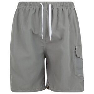 Men Swim Shorts, Swimming Trunks, 3 Pocket Cargo Swimwear, Olive